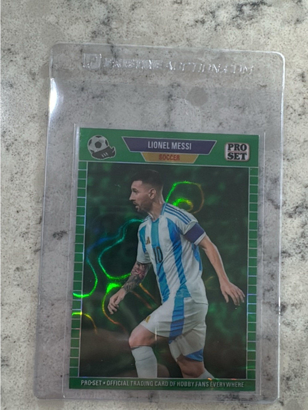 Lionel Messi Soccer Trading Card - Green. 1 / 1 Proof edition